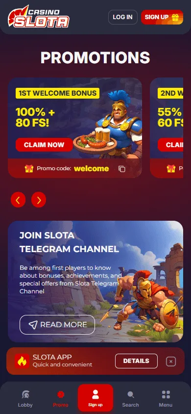 Slotacasino mobile promotions and bonus offers